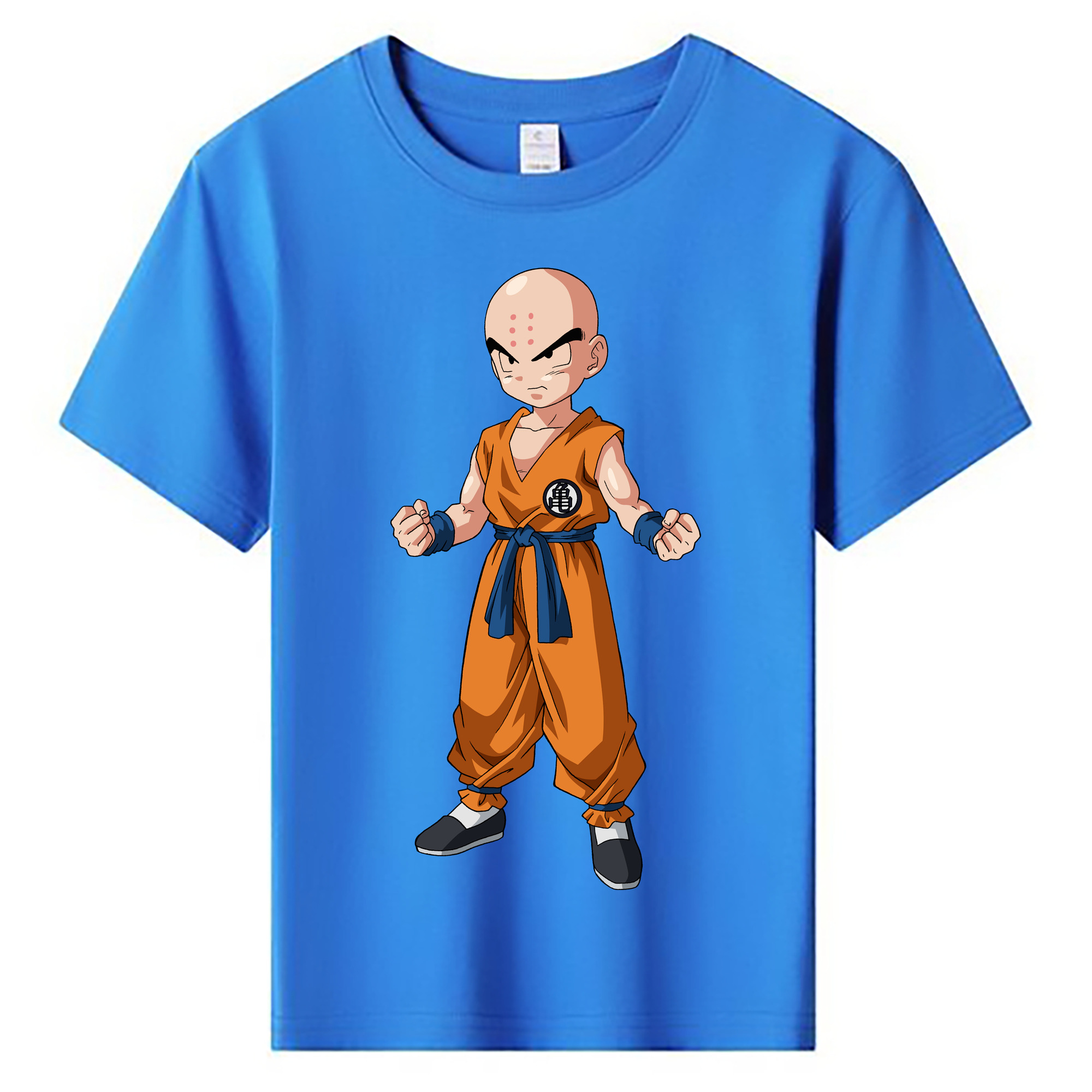 （画像用） ドラゴンボール クリリン DRAGON BALL krillin 綿100％キッズTシャツ（フロントプリント）